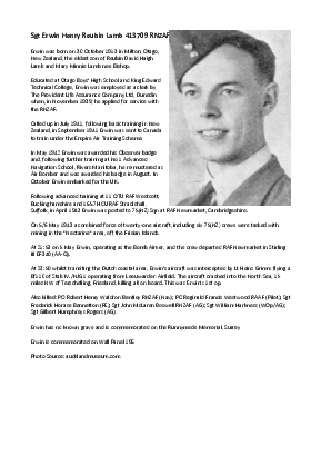 A preview of a PDF biography for Lamb, Erwin Henry Reubin